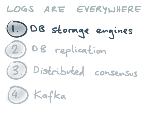 Logs are everywhere: DB storage engines