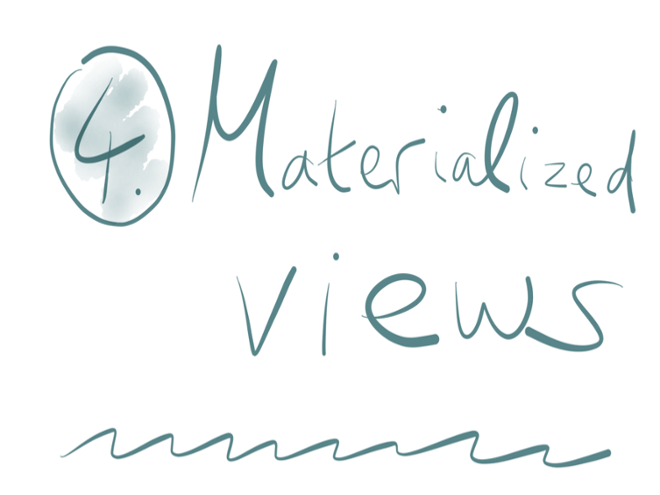 4. Materialized views