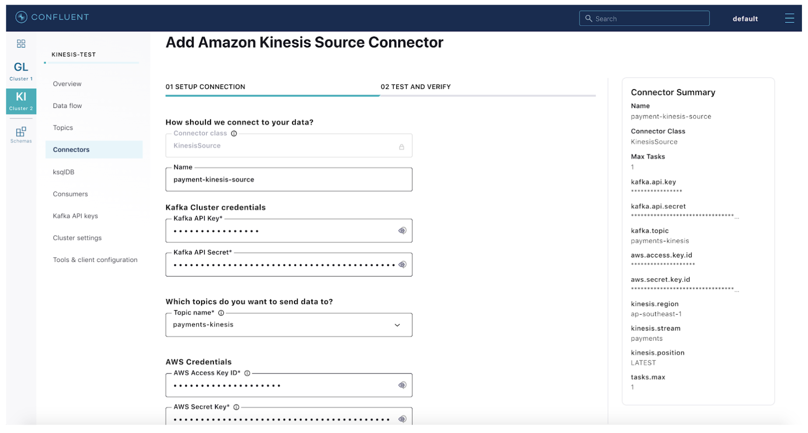 Add Amazon Kinesis Source Connector