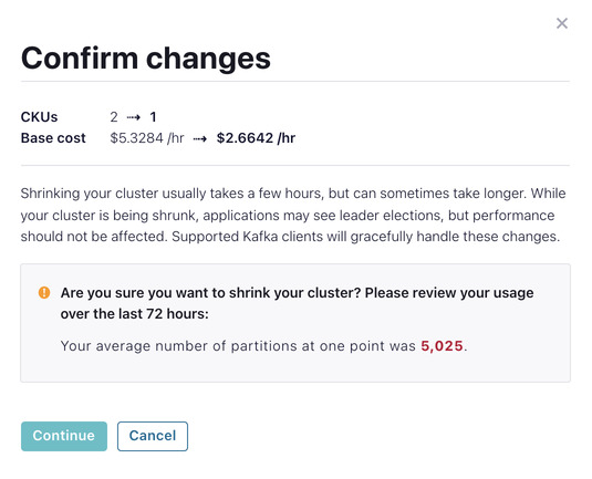 confirm shrinking cluster