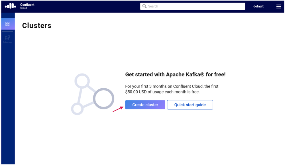 Get started with Apache Kafka® for free! | Create cluster