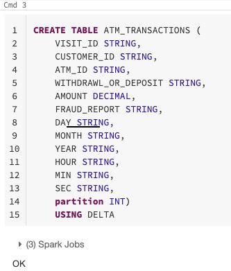 Create the target table(s)