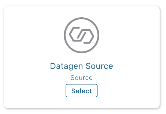 Select Datagen source connector for Confluent Cloud