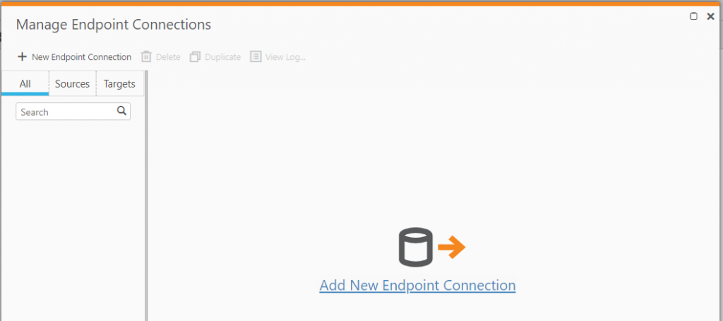 Manage Endpoint Connections: Add New Endpoint Connection