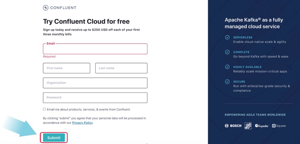 Provide details for your Confluent Cloud account