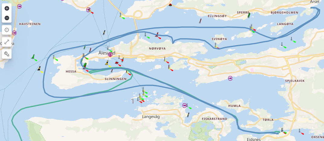 Further look at the route the two vessels took
