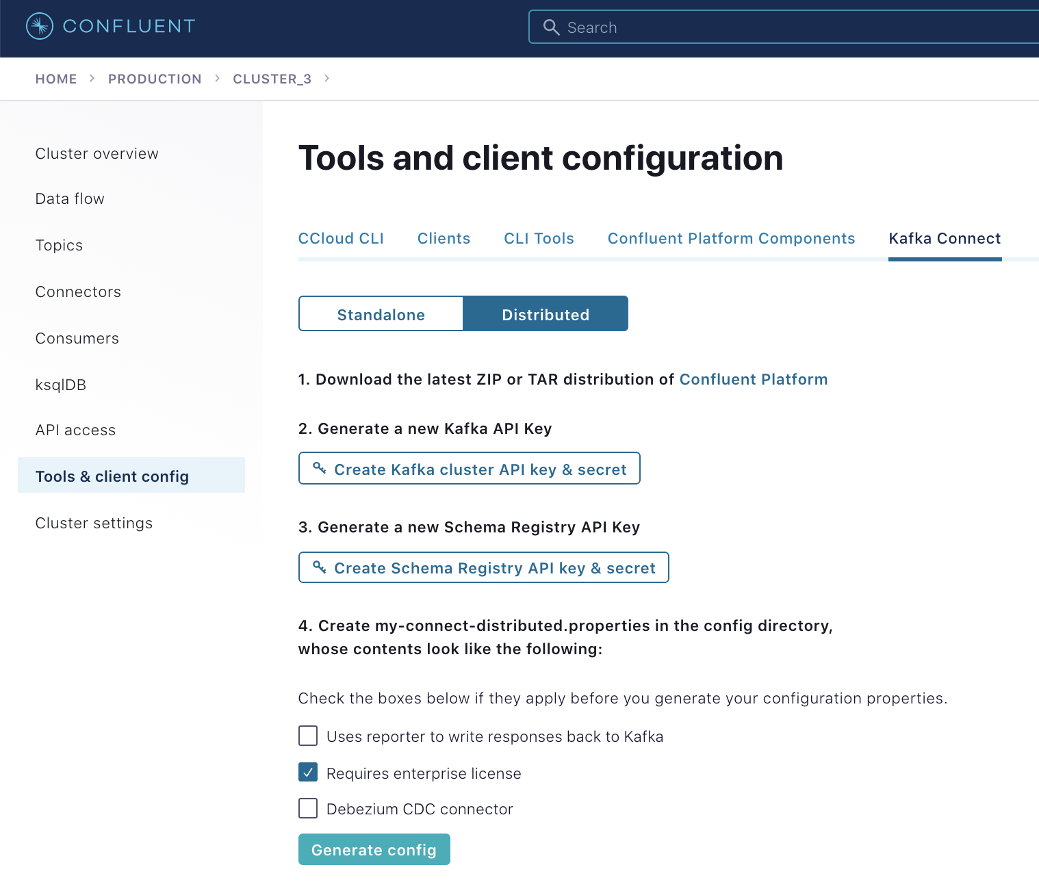 Tools and client configuration