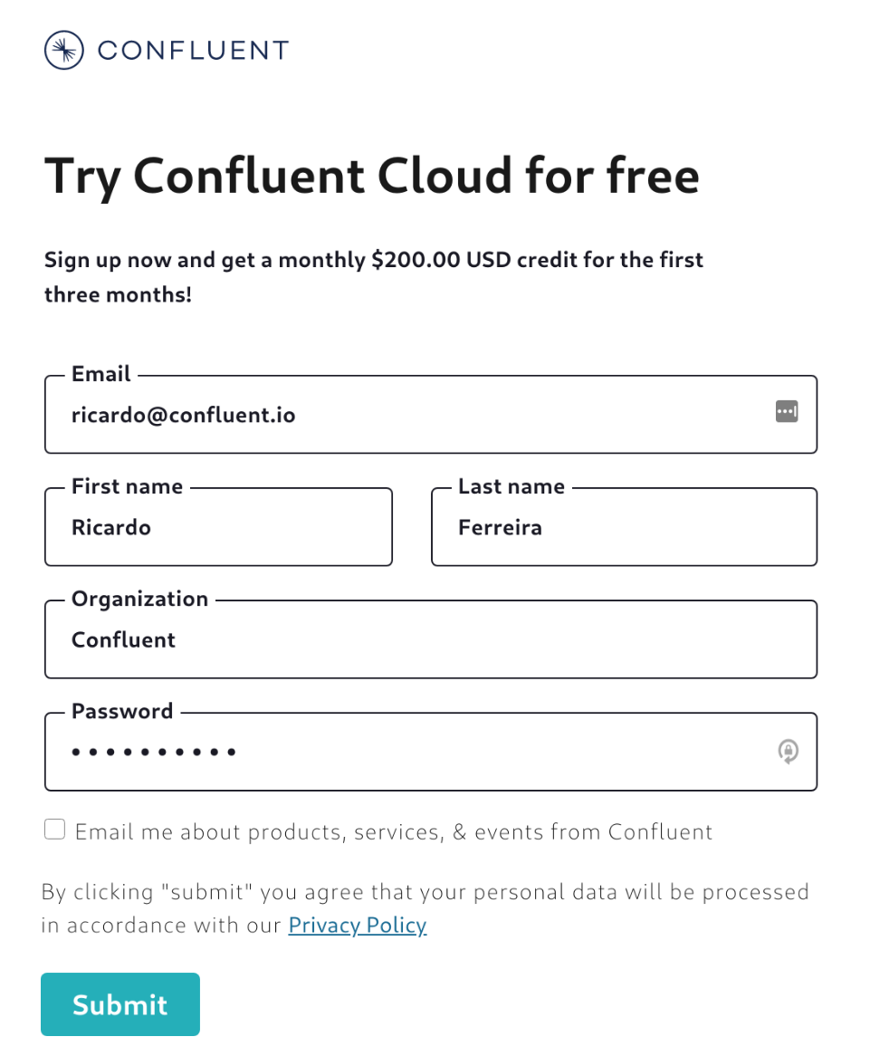 Try Confluent Cloud for free