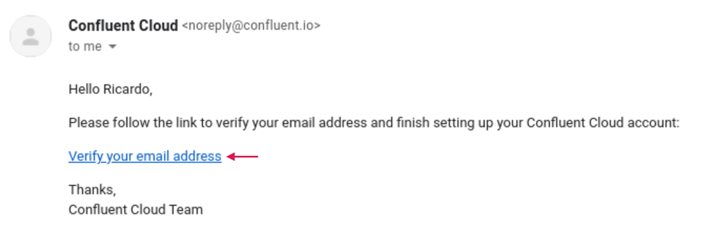 Verify your email address